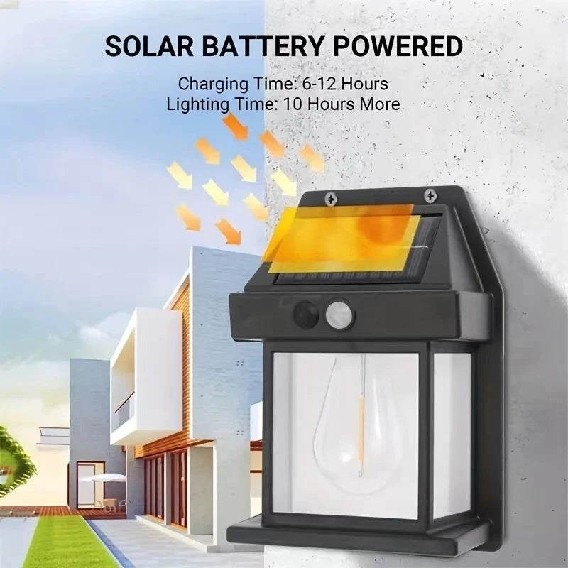 Solar Motion Sensor LED Wall Light – Waterproof Outdoor Lamp
