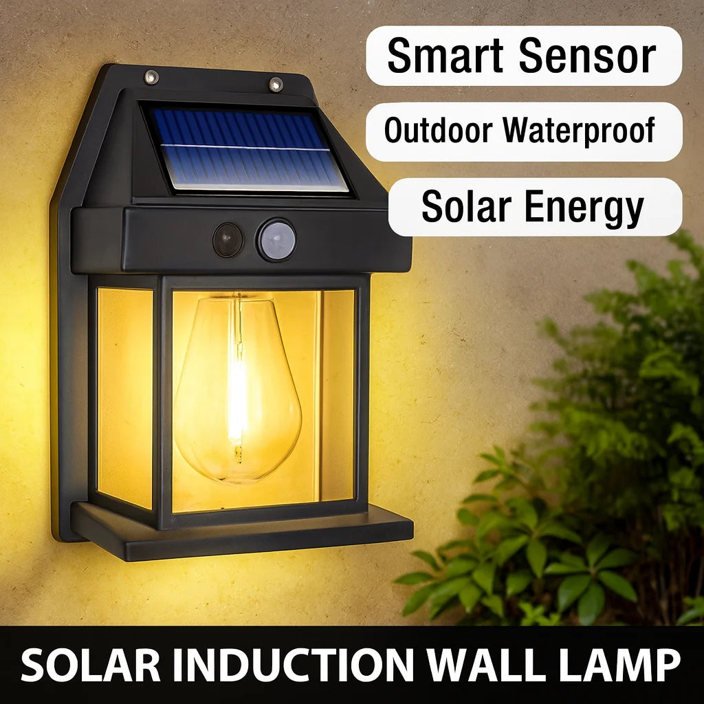 Solar Motion Sensor LED Wall Light – Waterproof Outdoor Lamp