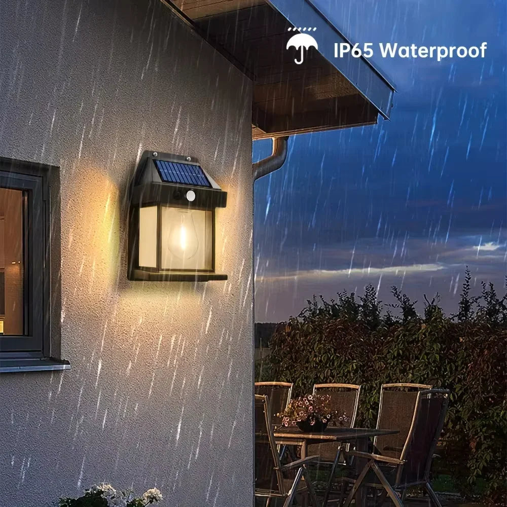 Solar Motion Sensor LED Wall Light – Waterproof Outdoor Lamp