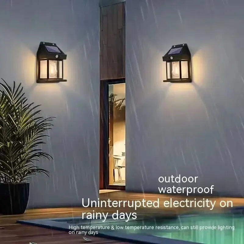Solar Motion Sensor LED Wall Light – Waterproof Outdoor Lamp